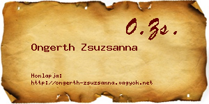 Ongerth Zsuzsanna névjegykártya